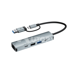 DEVIA Leopard Series Hub USB-C 5 en 1 (Gris Foncé)
