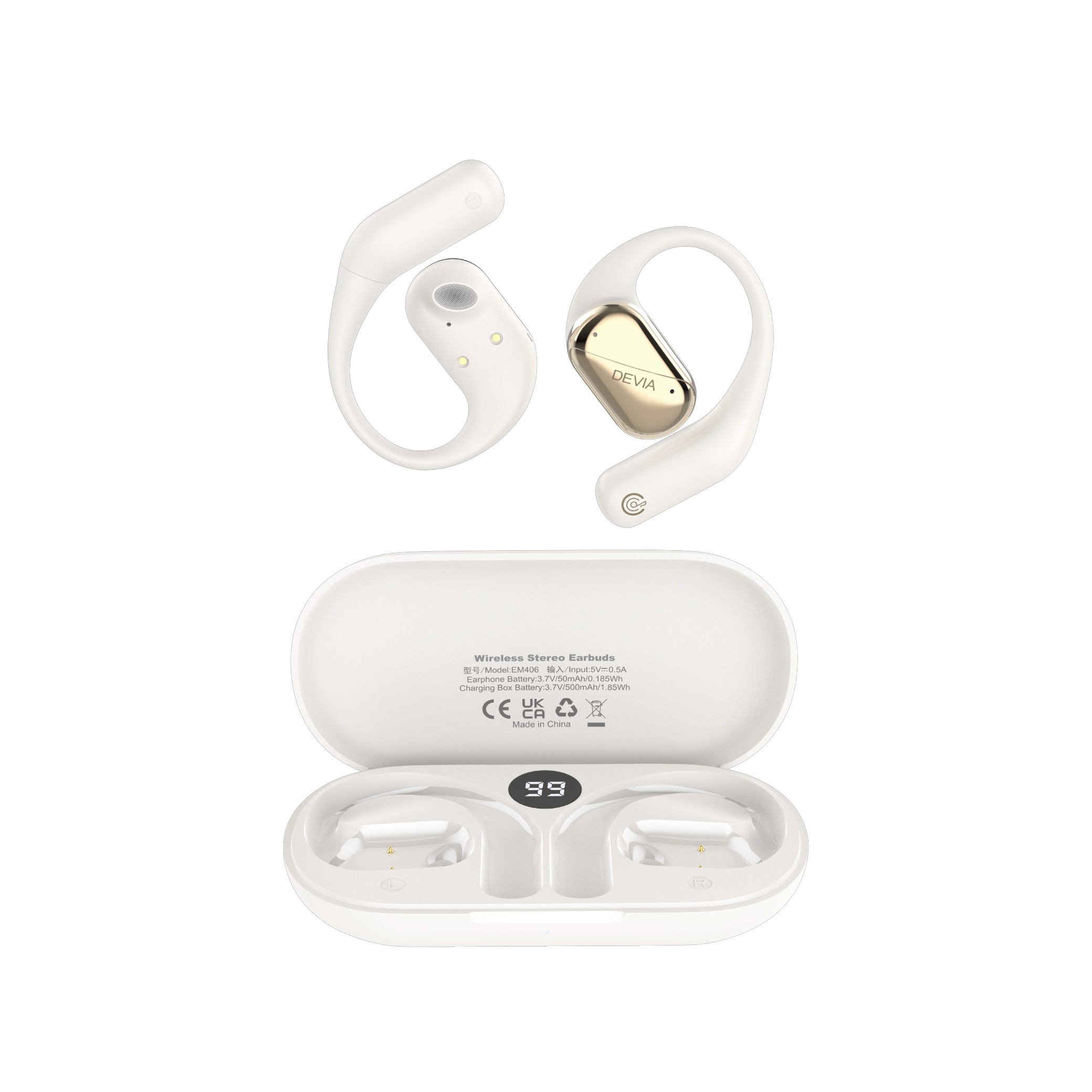 DEVIA Lite1 Ecouteur OWS (Beige)