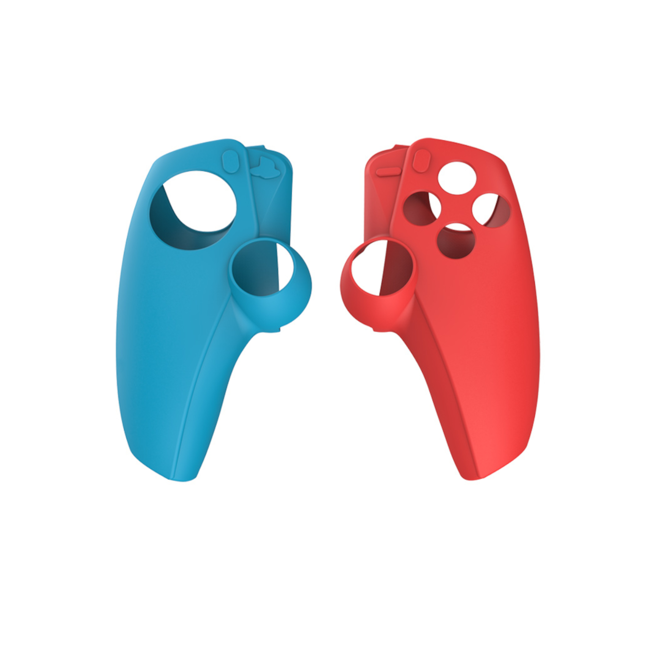 DOBE Coque Silicone Gauche/Droite Manette PS5 Portal (Rouge/Bleu)