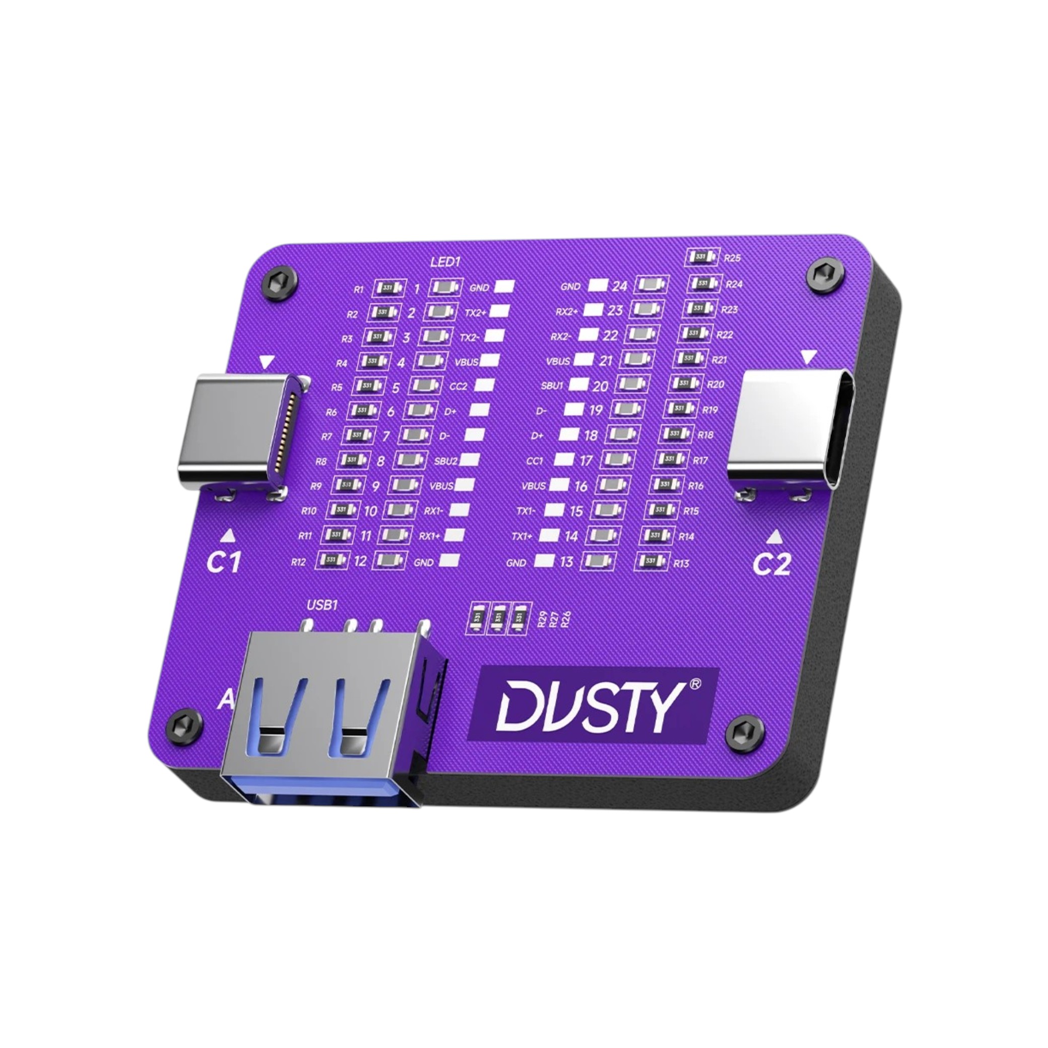 DUSTY TC-24 Testeur de Câble USB-A/C