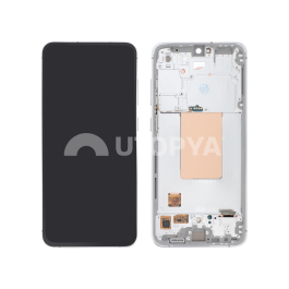 Ecran Complet Argent Galaxy S24 FE (S721B) (Avec châssis)