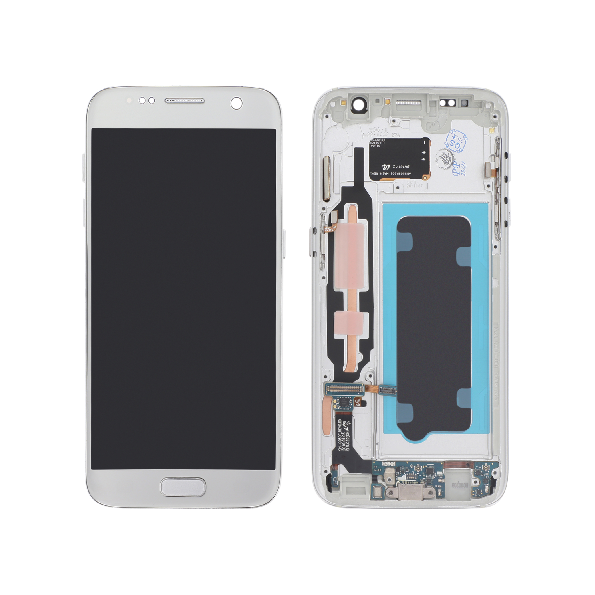 Ecran Complet Argent Galaxy S7 (G930F) (ReLife)