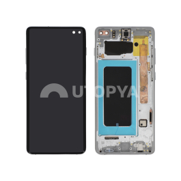 Ecran Complet Blanc Galaxy S10+ (G975F) (Avec châssis)