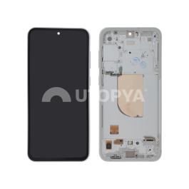 Ecran Complet Blanc Galaxy S23 FE (S711B) (Avec châssis)