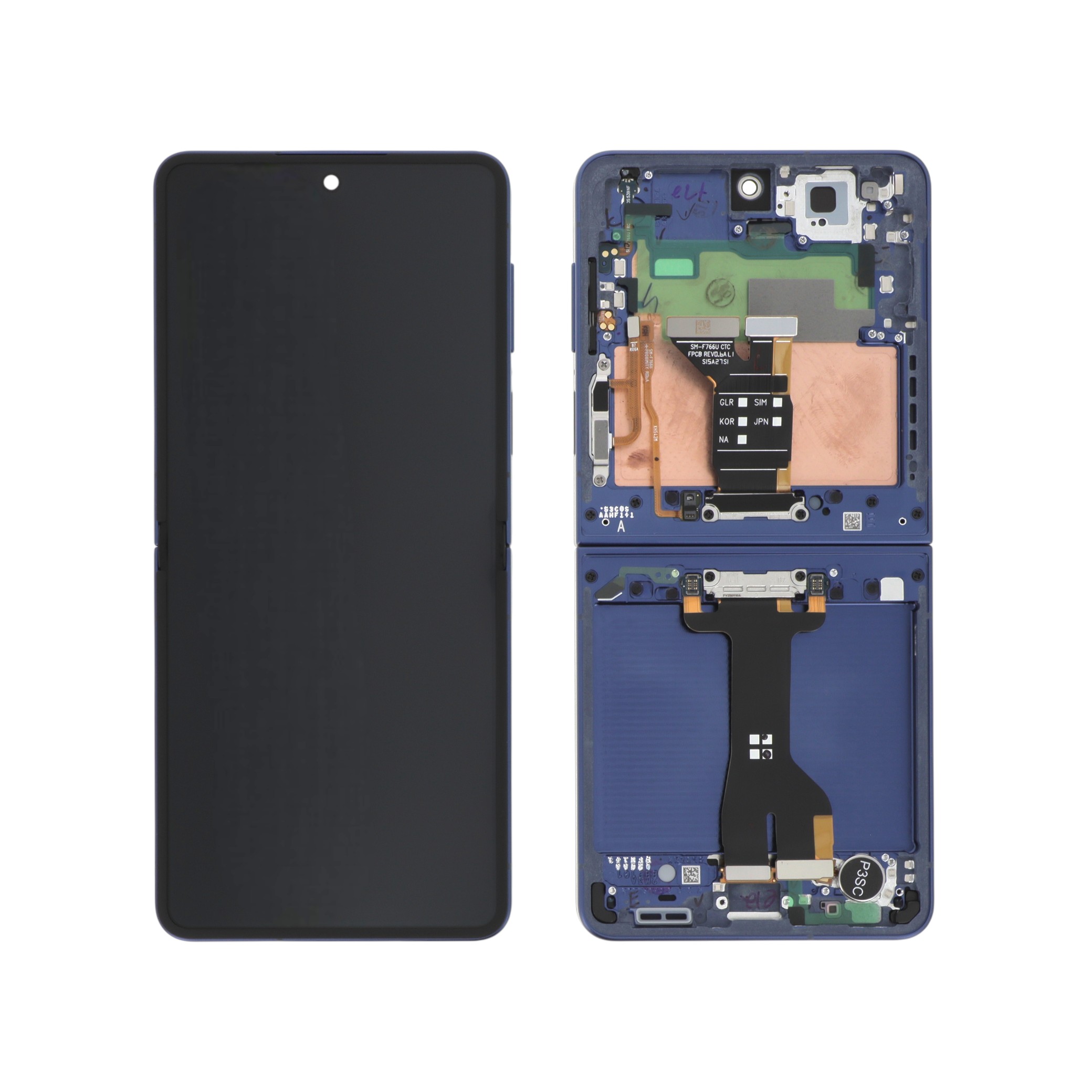 Ecran Complet Bleu Nuit Galaxy Z Flip7 (F766B)
