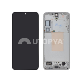 Ecran Complet Crème Galaxy S24+ (S926B) (Avec châssis)