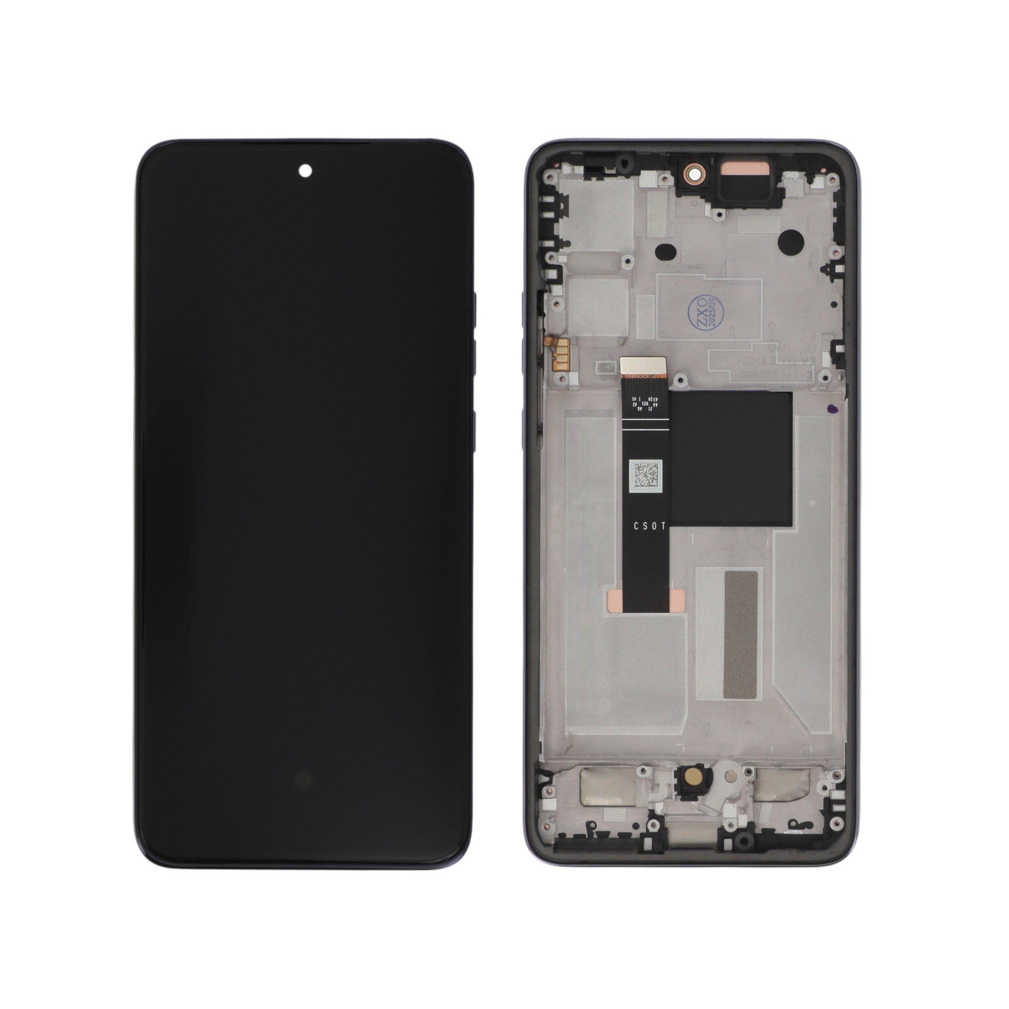 Ecran Complet Gris Motorola Edge 50 Neo (Avec châssis) (ReLife)
