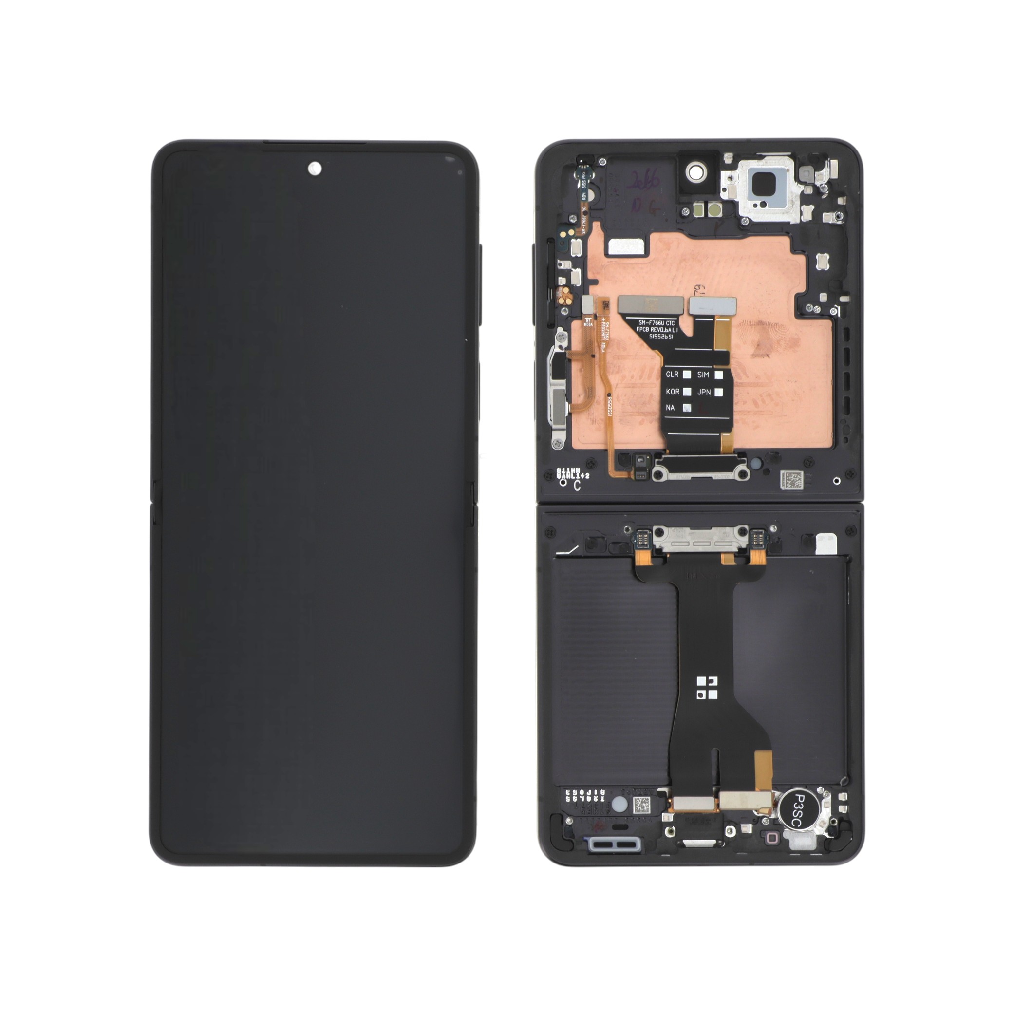 Ecran Complet Noir Absolu Galaxy Z Flip7 (F766B)