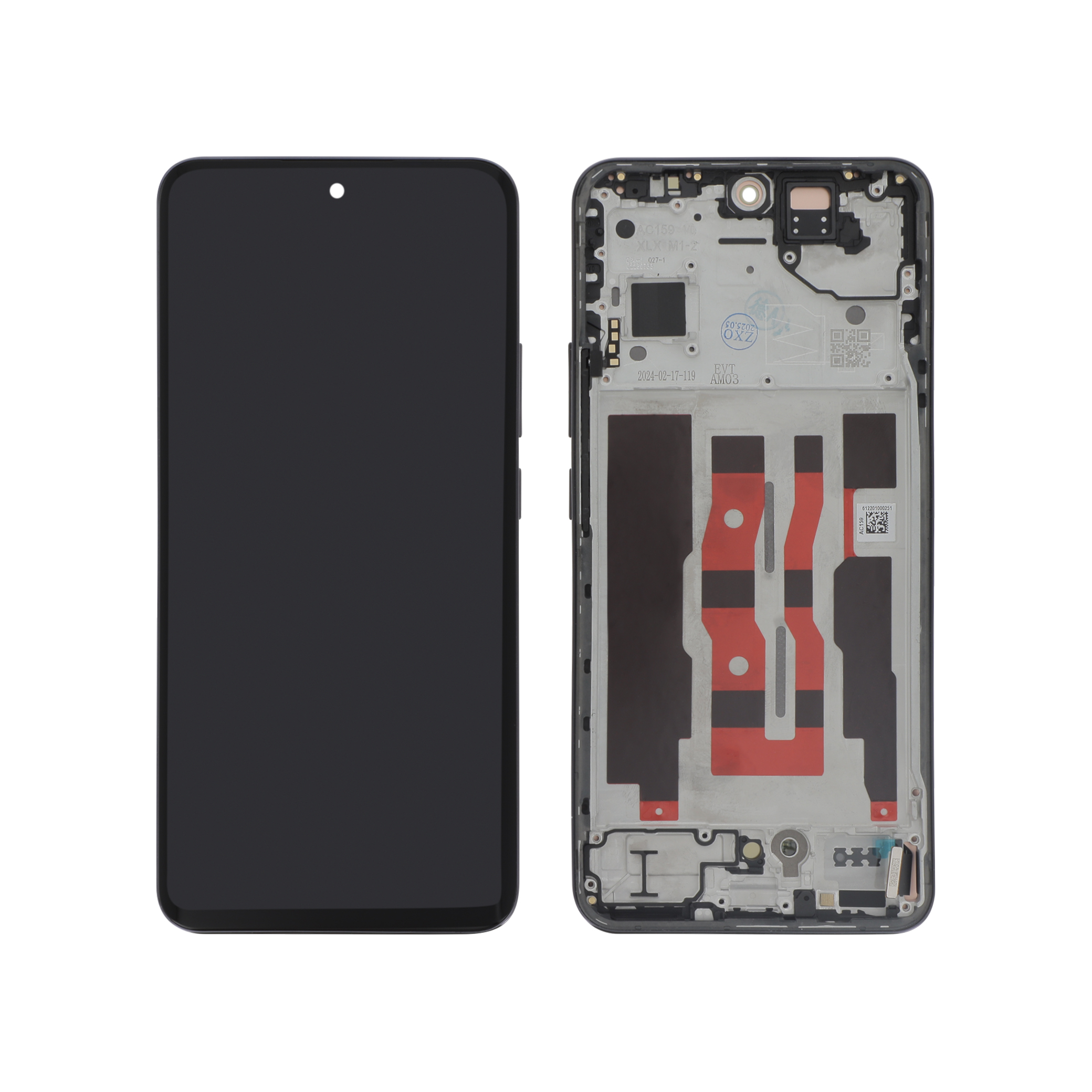 Ecran Complet Noir Oppo Reno12 5G (ReLife)