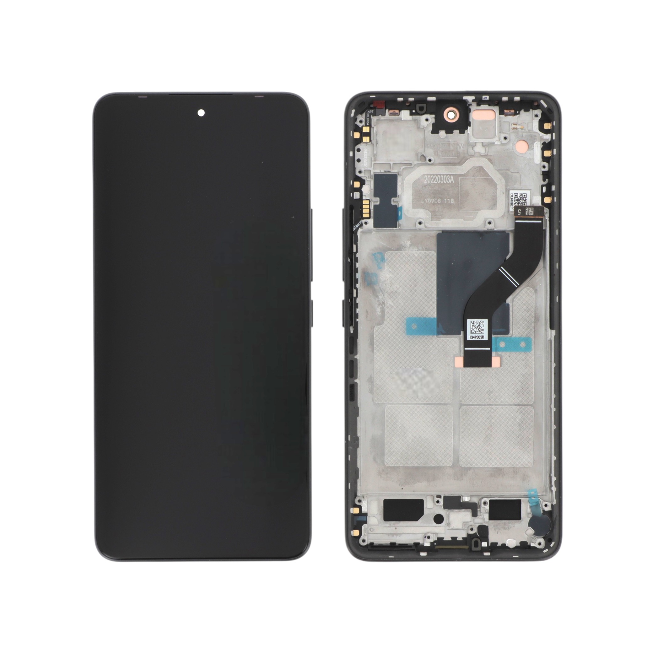 Ecran Complet Noir Xiaomi 12 Lite (Avec Châssis) (ReLife)