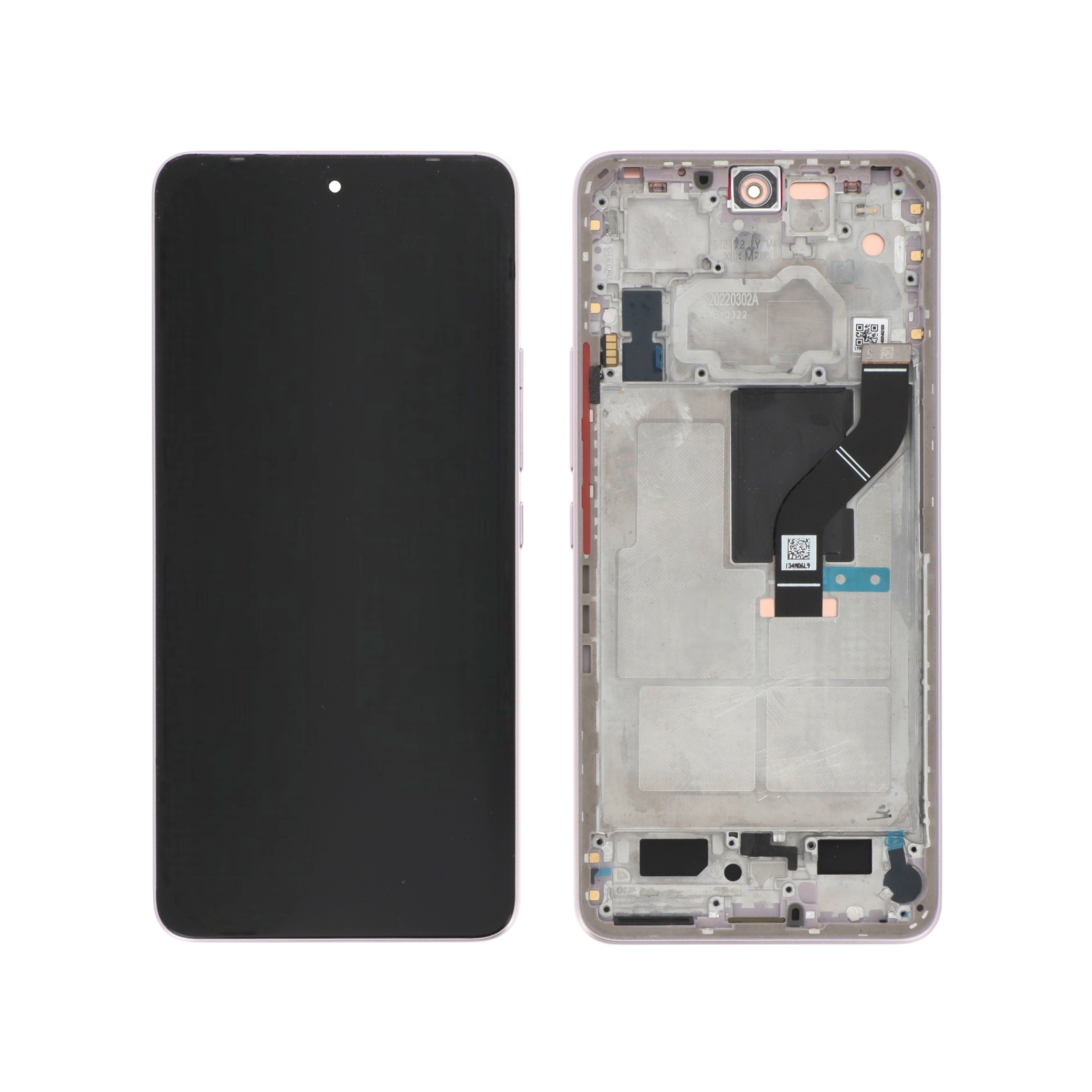 Ecran Complet Rose Xiaomi 12 Lite (Avec Châssis) (ReLife)