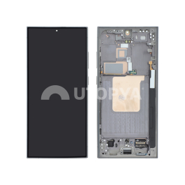 Ecran Complet Titane Noir Galaxy S24 Ultra (S928B) (Avec châssis)