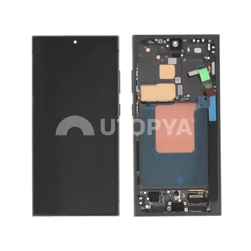 Ecran Complet Titane Noir Galaxy S24 Ultra (S928B) (Soft OLED)