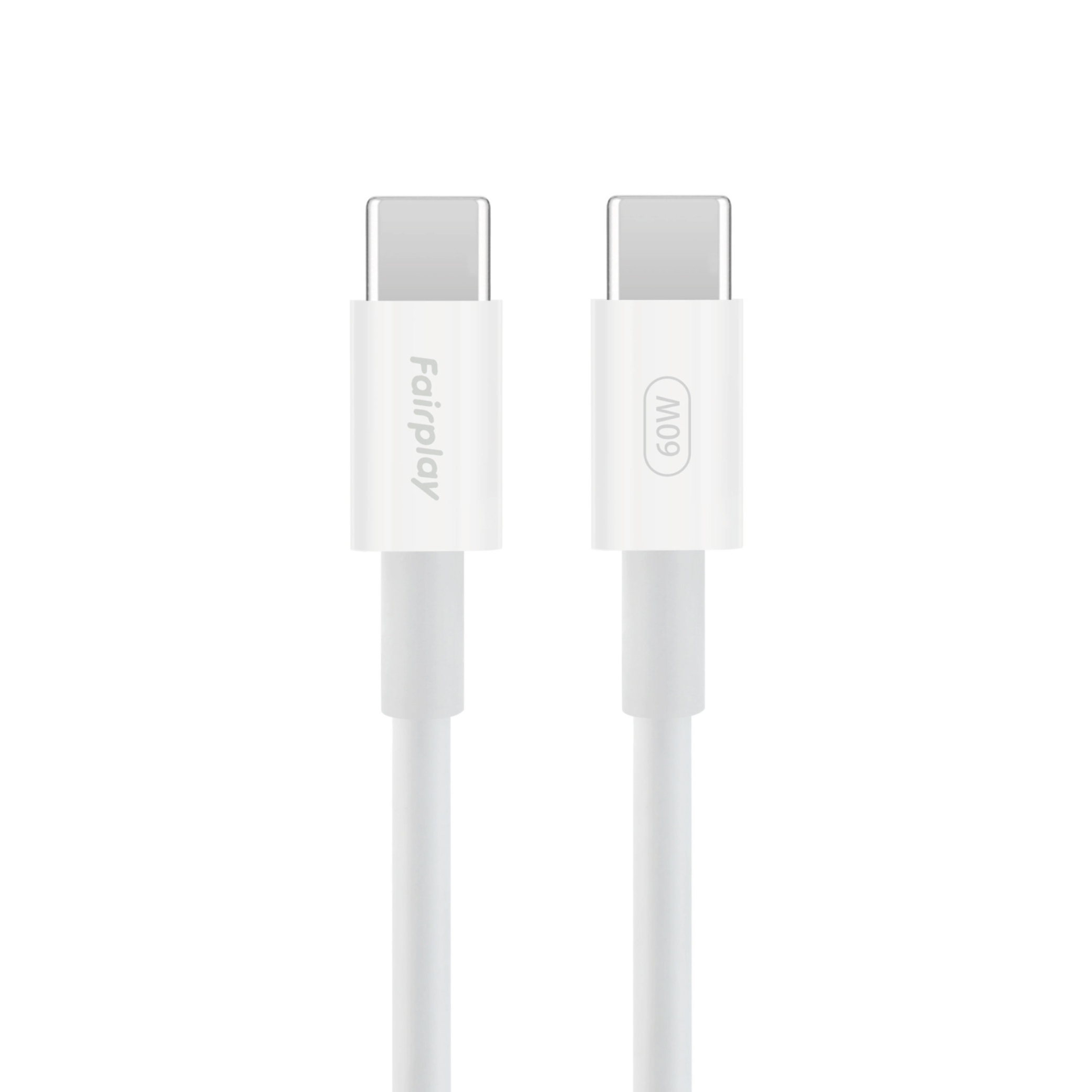 FAIRPLAY Câble 60W USB-C vers USB-C 1m (Blanc)