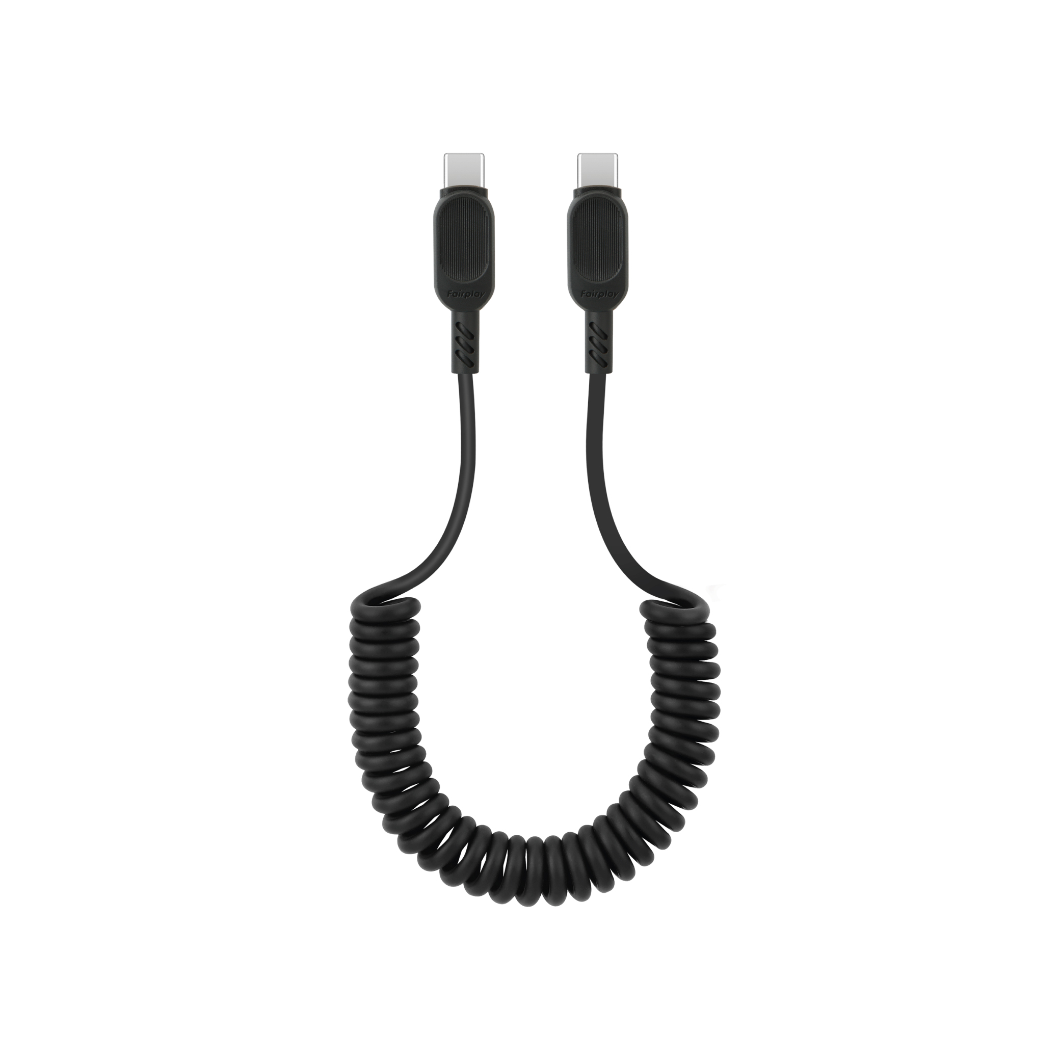 FAIRPLAY Câble Twisted USB-C vers USB-C 1,8m (Noir)