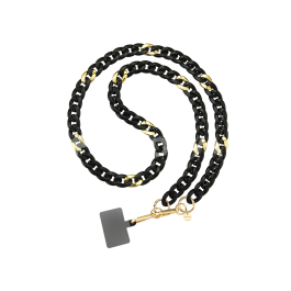 FAIRPLAY Chaine Longue 120cm GIULIA (Noir/Or)