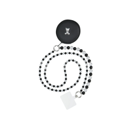 FAIRPLAY Chaine Longue 120cm Olivia (Argent/Noir)