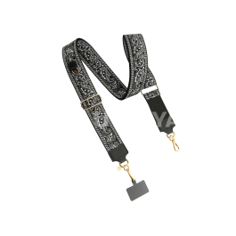 FAIRPLAY Chaine Longue 120cm PERLA (Gris/Noir)