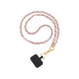 FAIRPLAY Chaine Longue Cuir 120cm DALIA (Violet)