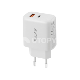 FAIRPLAY Chargeur 45W (USB-A + USB-C) (Blanc)