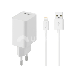 FAIRPLAY Pack Chargeur 12W + Câble Lightning (Blanc)