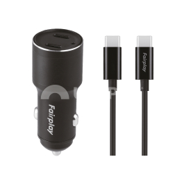 FAIRPLAY Pack Chargeur Voiture (60W) + Câble USB-C