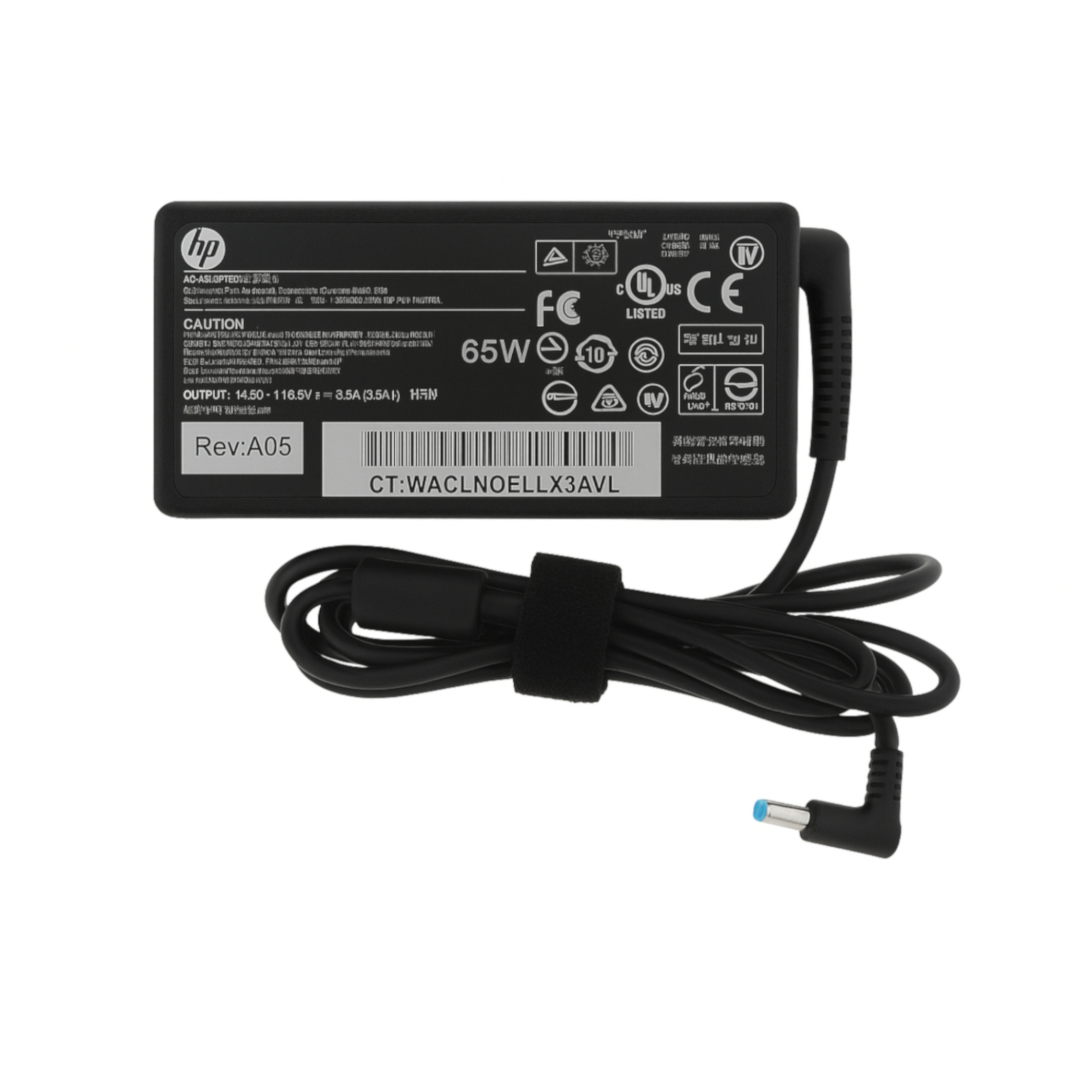 HP Chargeur Laptop 65W Blue Tip (Refurb)