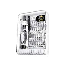 JAKEMY JM-8189B Tournevis 32en1 avec pince de précision (Blanc)