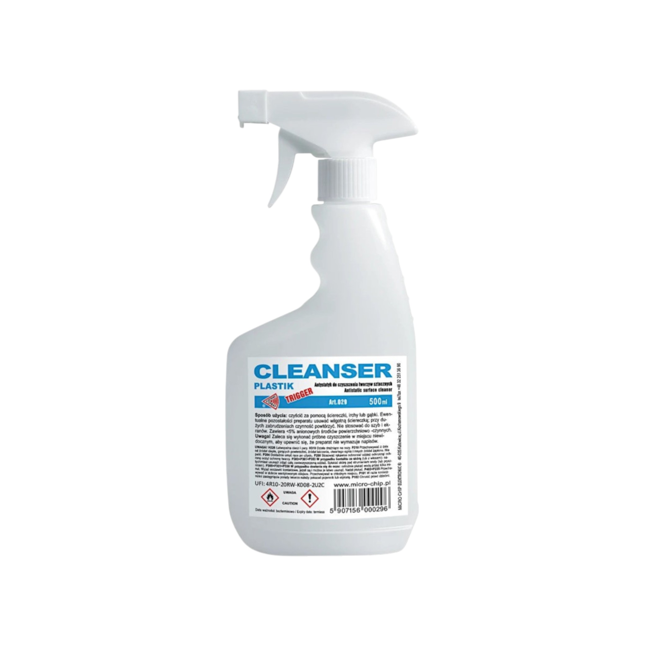 MCE Pulvérisateur Nettoyant Liquide pour Surface Plastique (500ml)