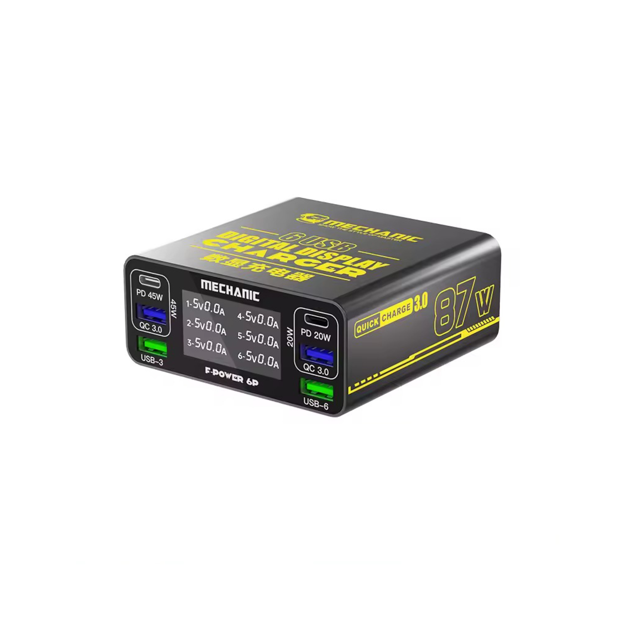 MECHANIC F-Power 6P Station de Charge 87W (6 Ports)