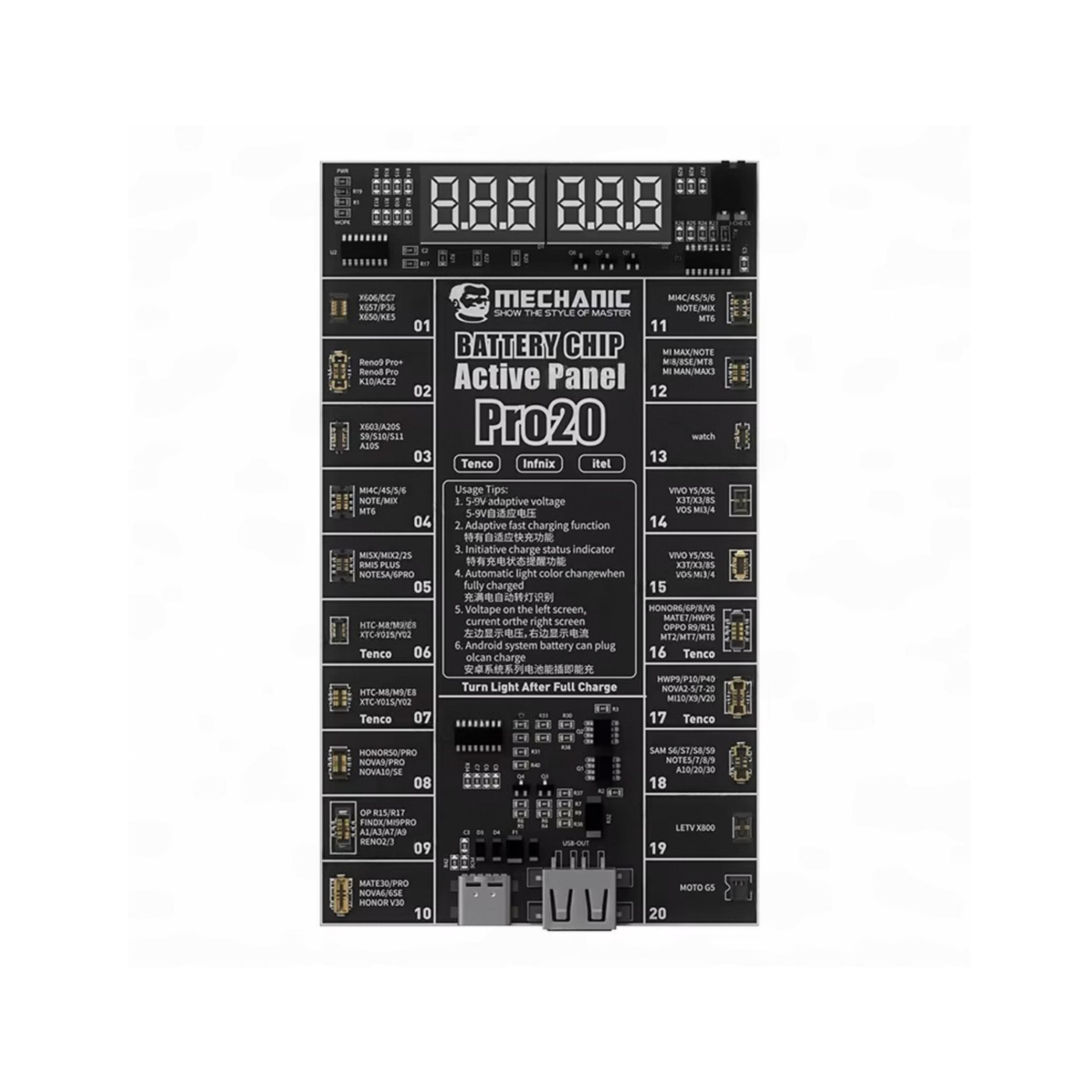 MECHANIC Pro20 Carte d'Activation de Batterie Charge Rapide