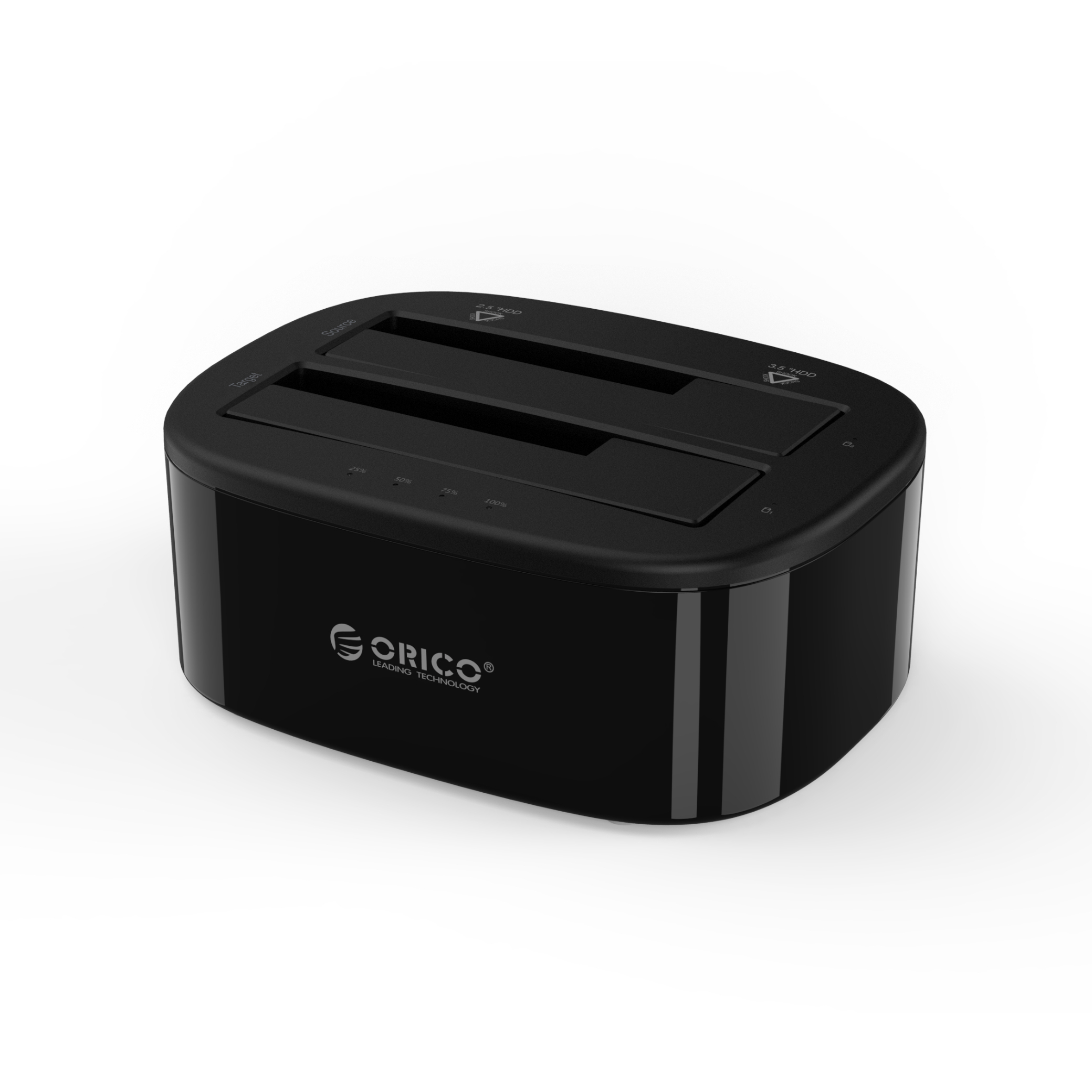 ORICO Station de Clonage 2 Baies USB 3.0 pour HDD/SSD 2.5"/3.5" (6228US3-C-EU-BK)