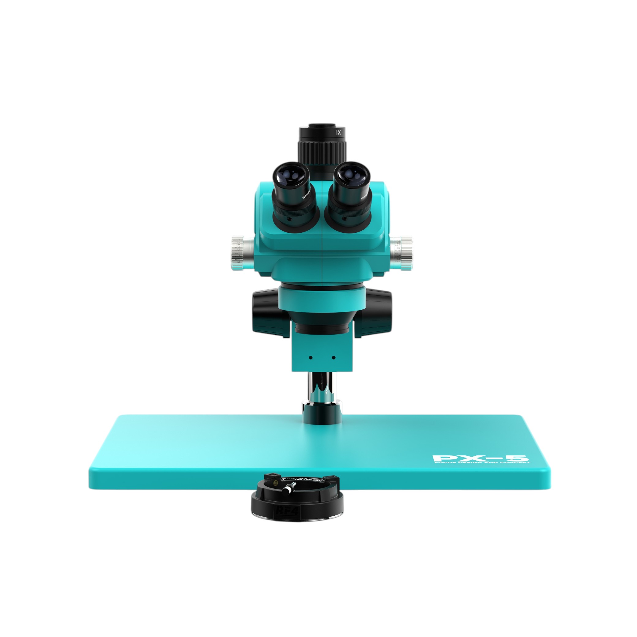 RF4 Microscope Trinoculaire Stéréo 5-50X (PX-5)