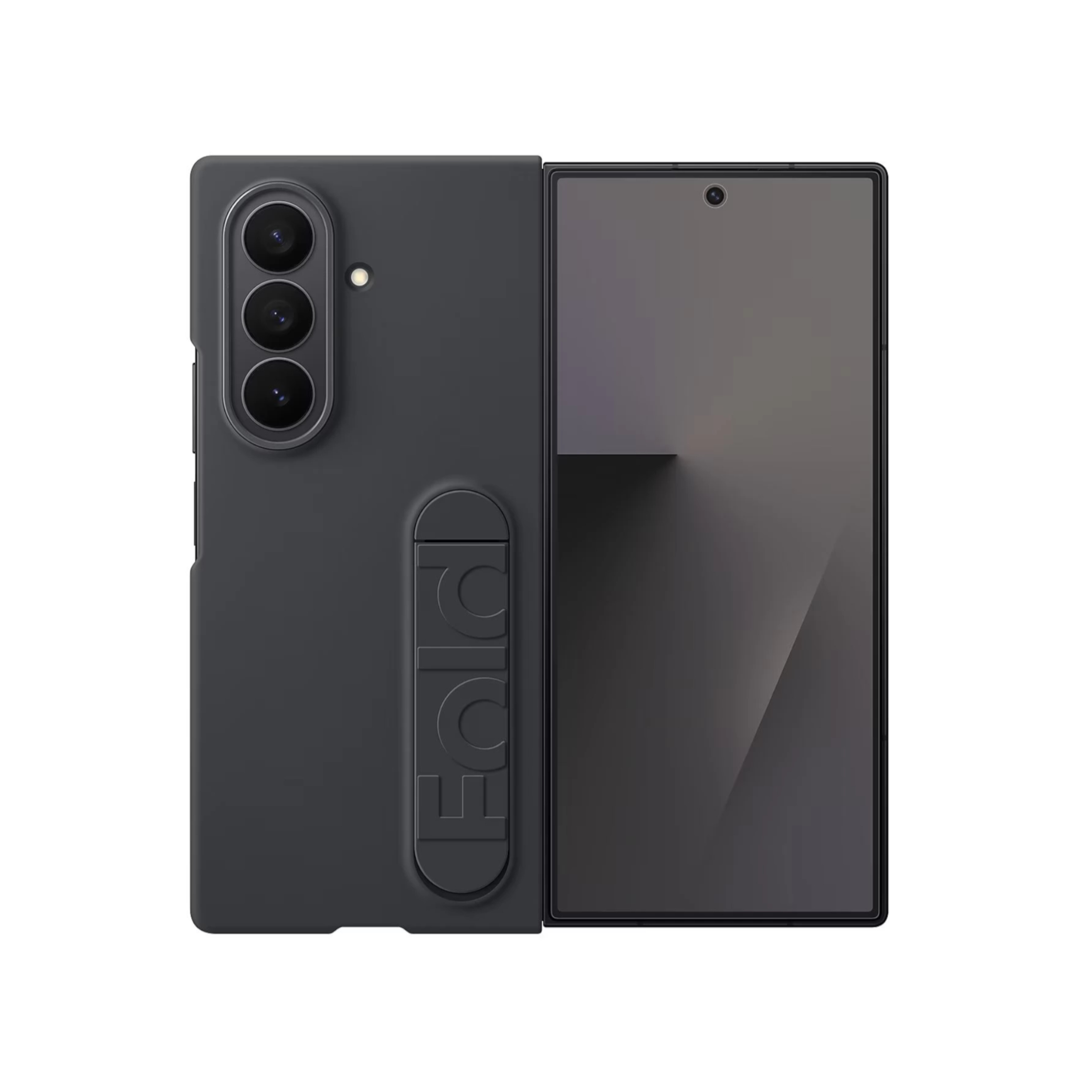 SAMSUNG Coque Silicone Lanière + Film de Protection Galaxy Z Fold 7 (Noir)