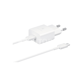 SAMSUNG Pack Chargeur 15W + Câble USB-C (Blanc)