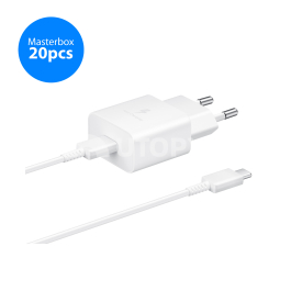 SAMSUNG Pack Chargeur 15W + Câble USB-C (Blanc) (Masterbox 20pcs)