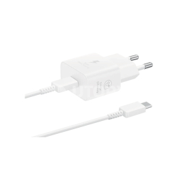 SAMSUNG Pack Chargeur 25W + Câble USB-C (Blanc)