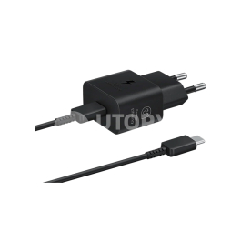 SAMSUNG Pack Chargeur 25W + Câble USB-C (Noir)