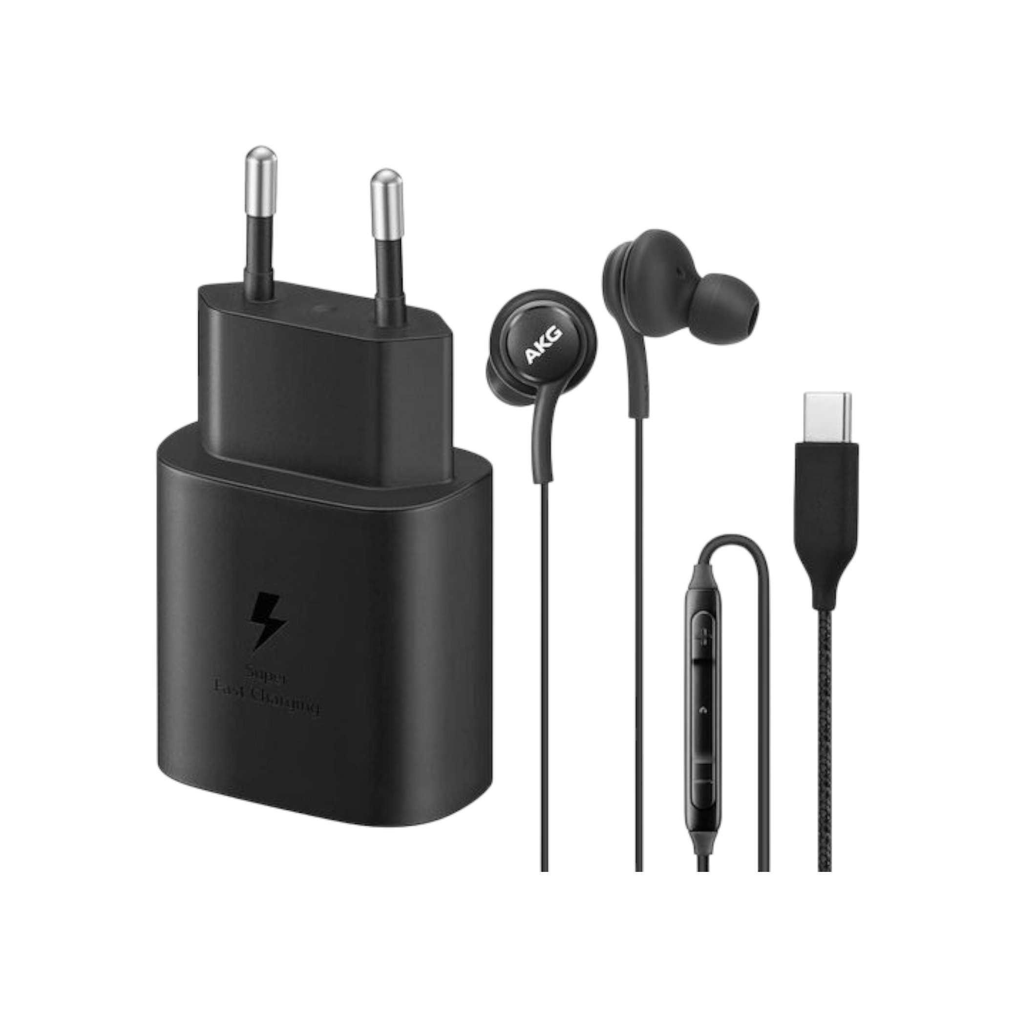 SAMSUNG Pack Chargeur 25W USB-C + Ecouteurs AKG USB-C
