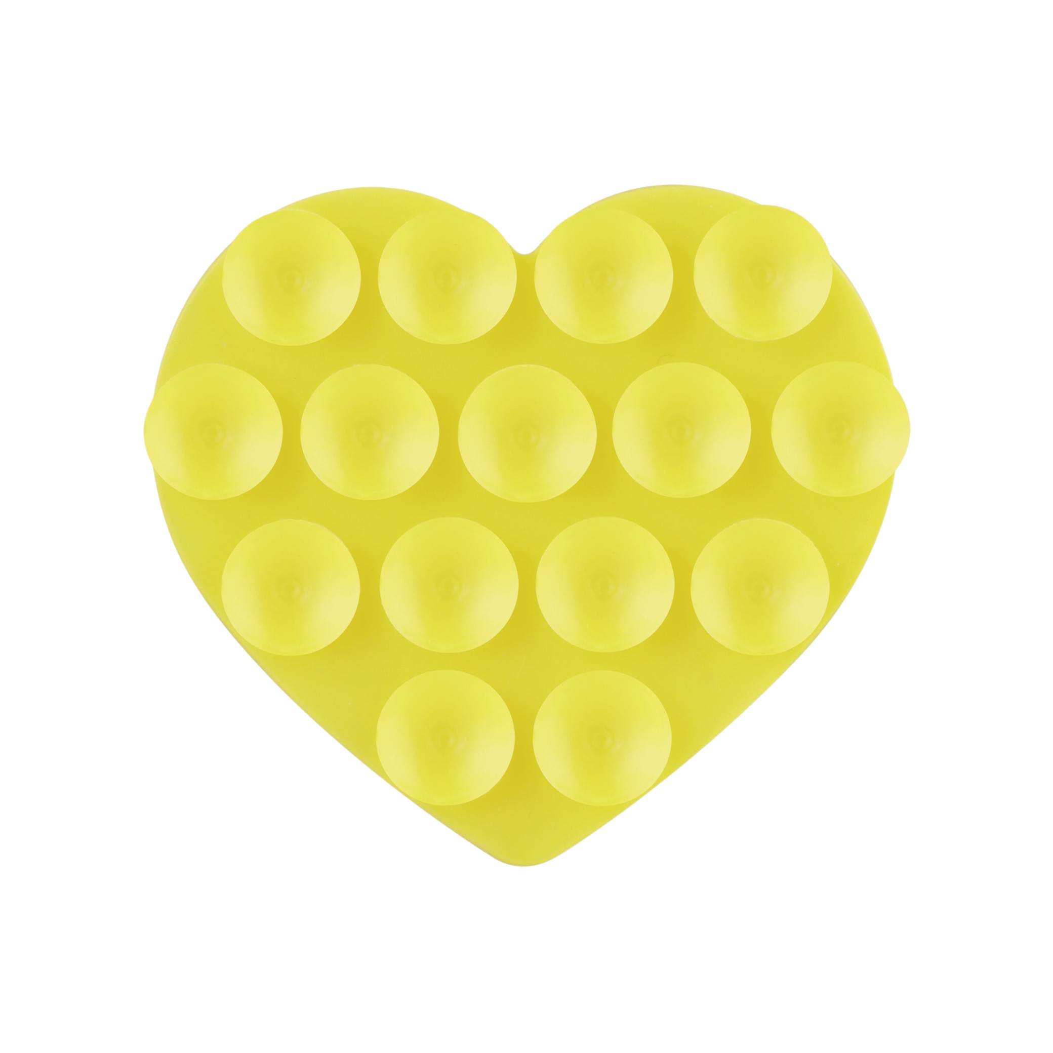 Support Ventouse Coeur (Jaune)