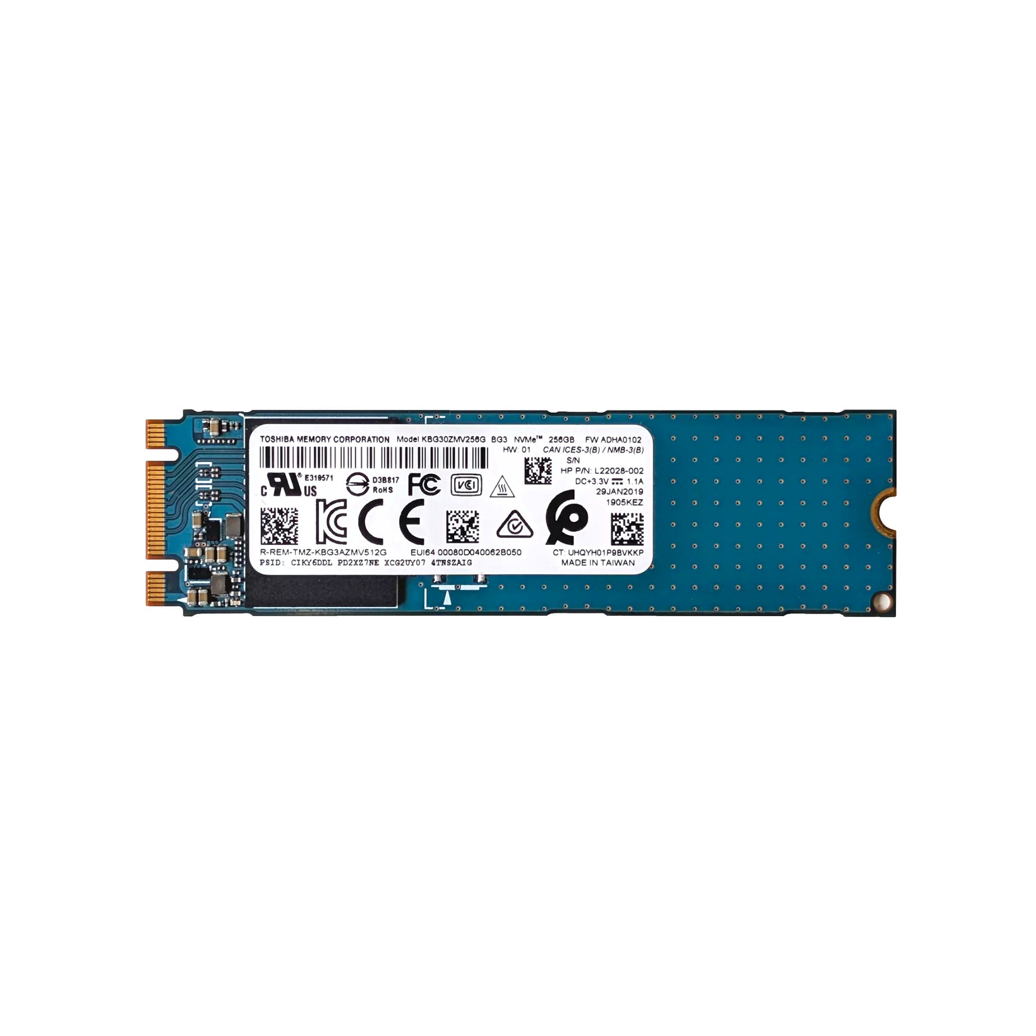 Toshiba SSD M2 NVMe(256Go) (Refurb)