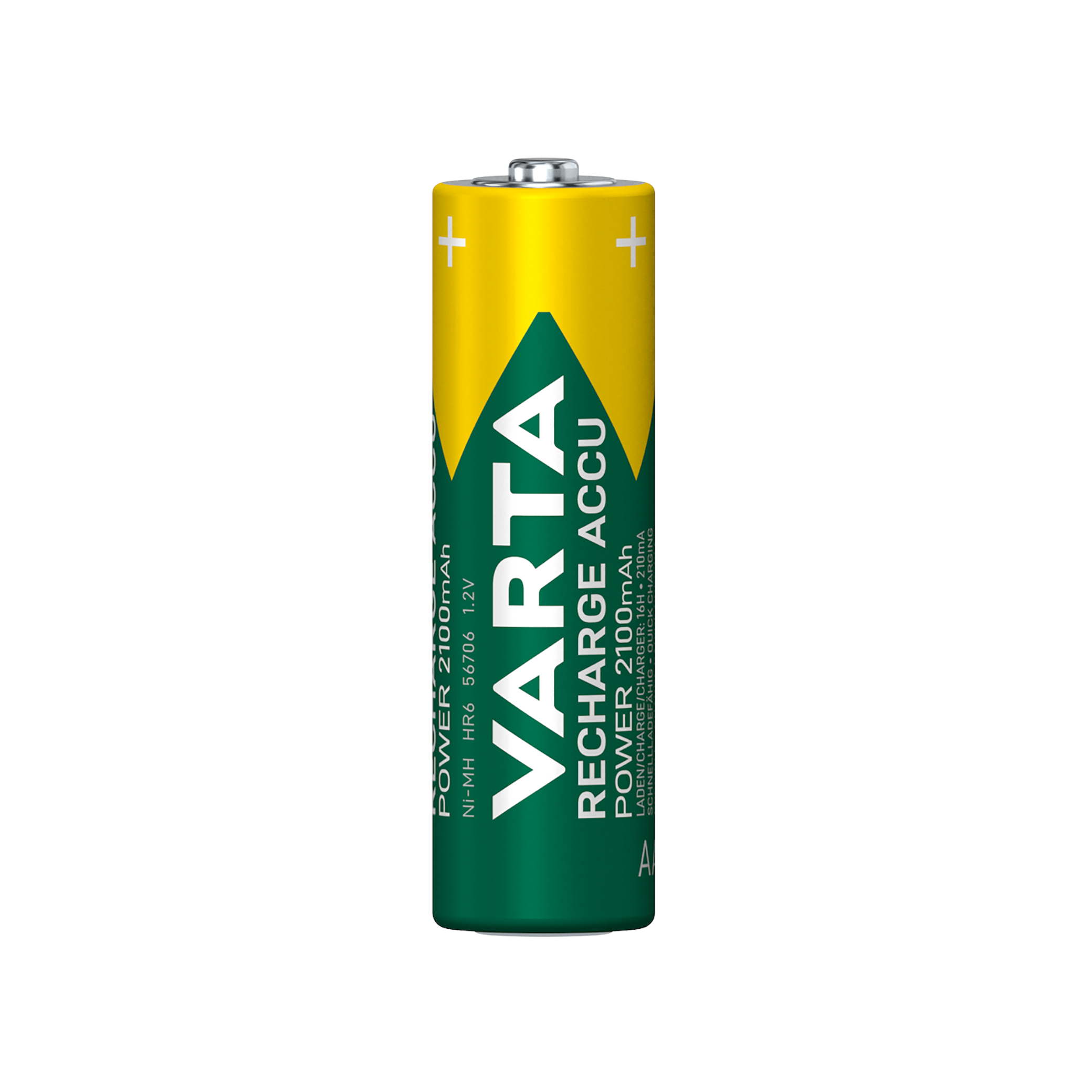 VARTA Pack 4 Piles Rechargeables AA 2100 mAh