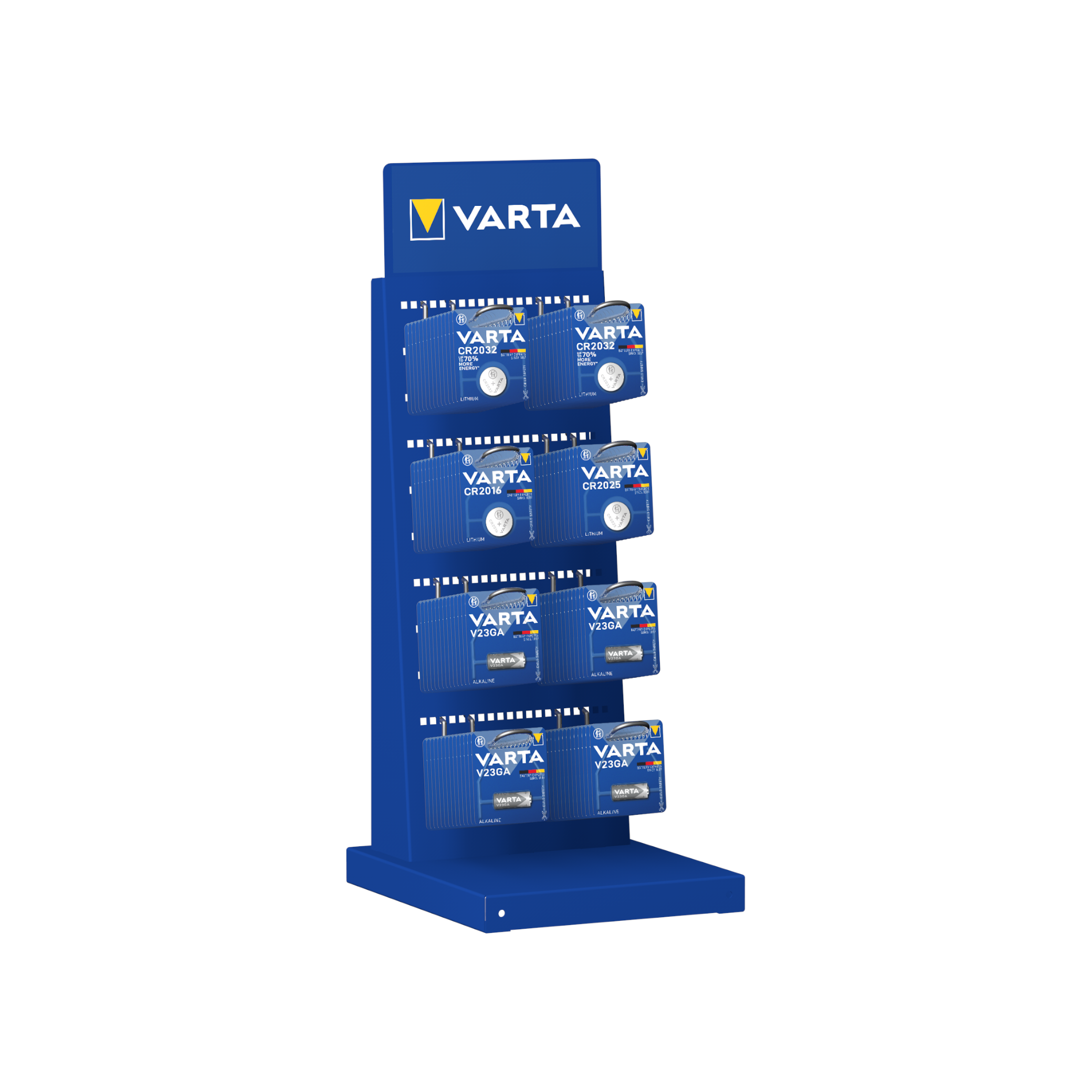 VARTA Présentoir de Comptoir 8 Broches pour Piles (10 cm)