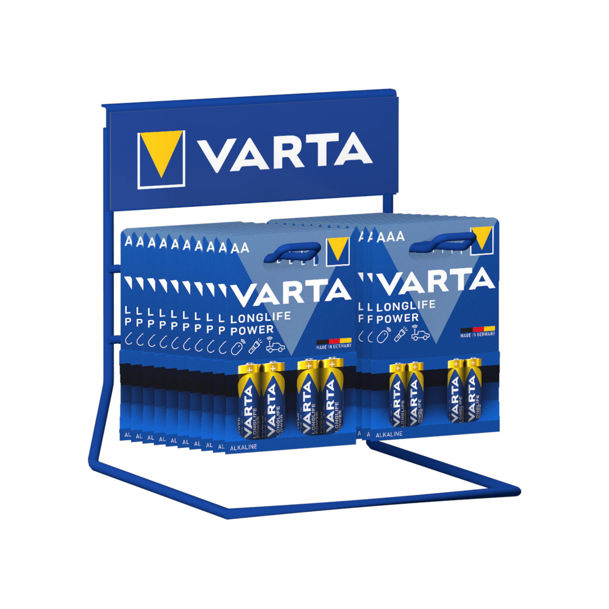 VARTA Présentoir de Comptoir Filaire 2 Broches pour Piles (20 cm)