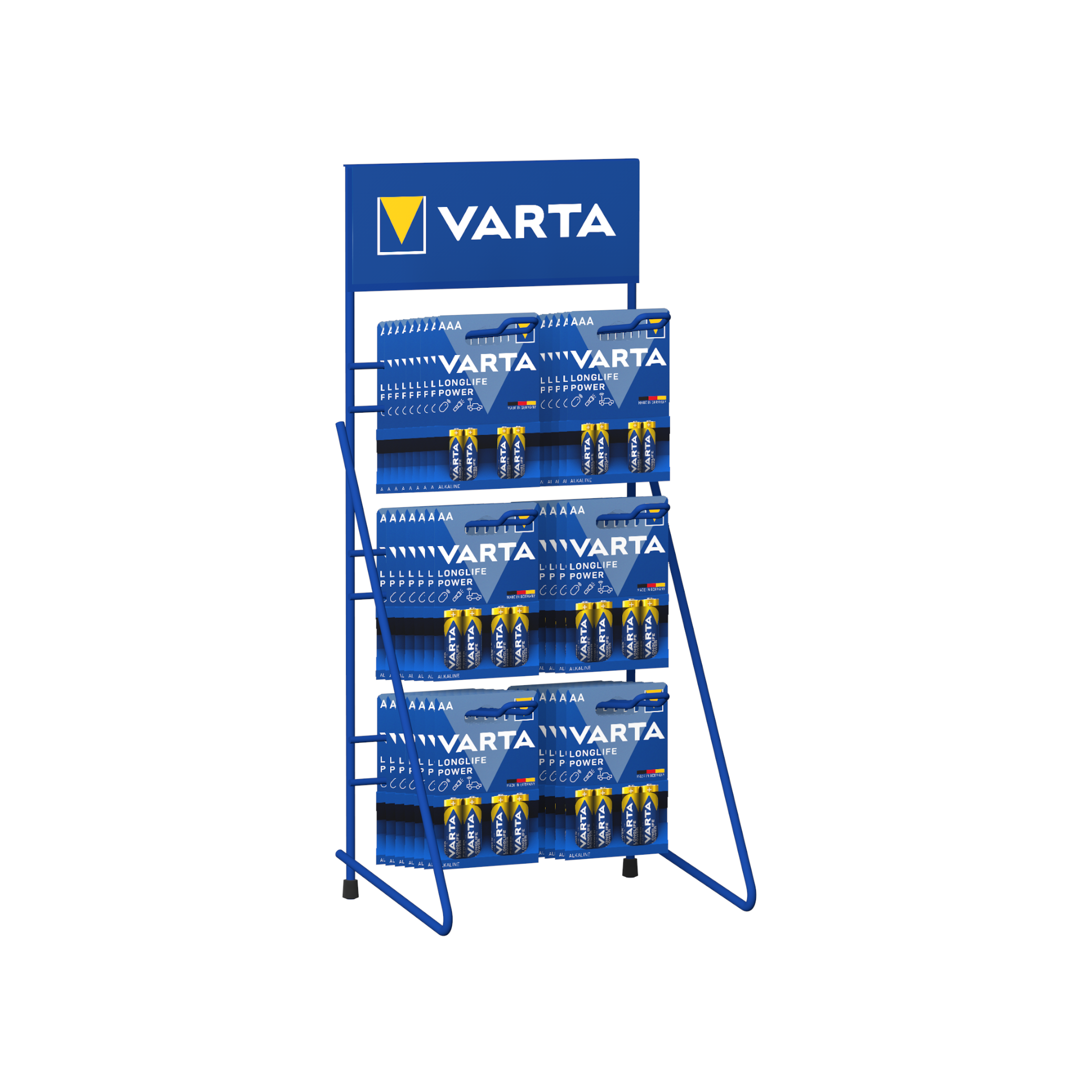 VARTA Présentoir de Comptoir Filaire 6 Broches pour Piles (17 cm)