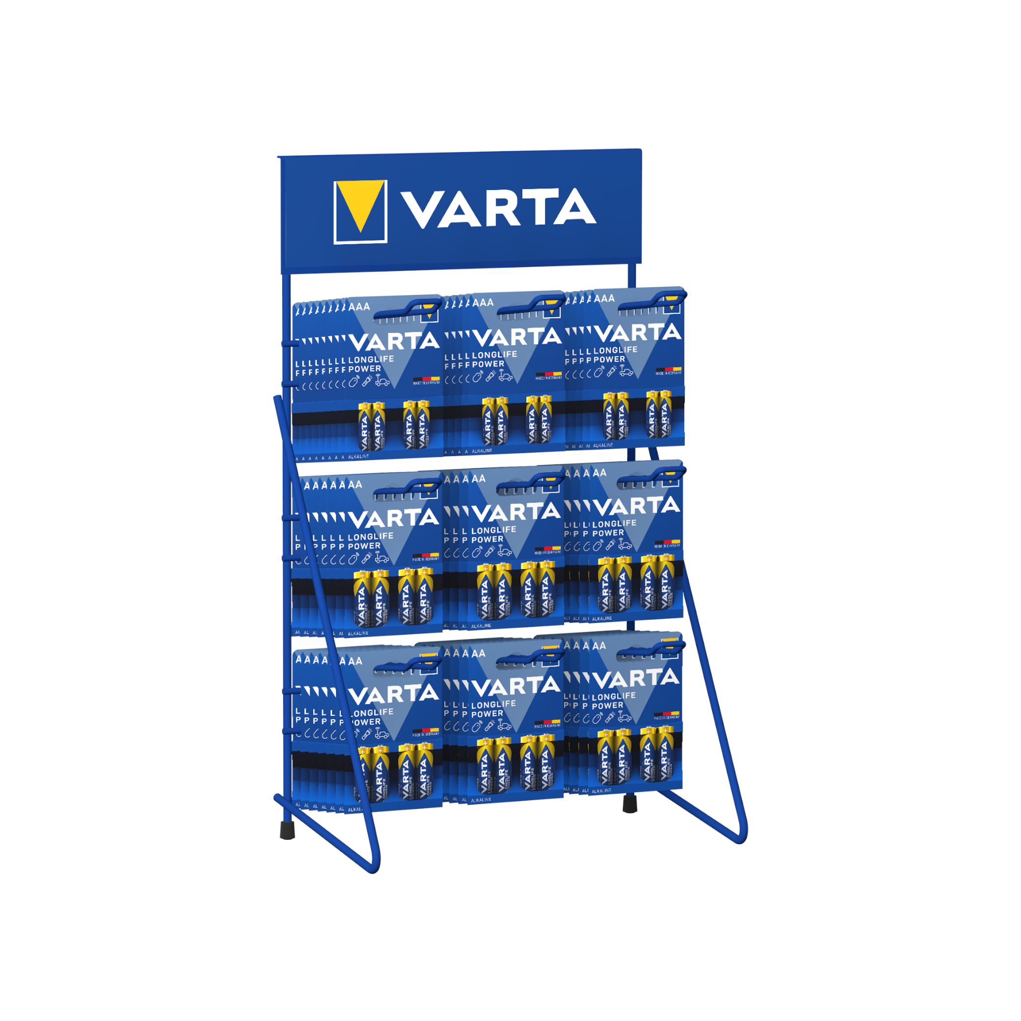 VARTA Présentoir de Comptoir Filaire 9 Broches pour Piles (20 cm)