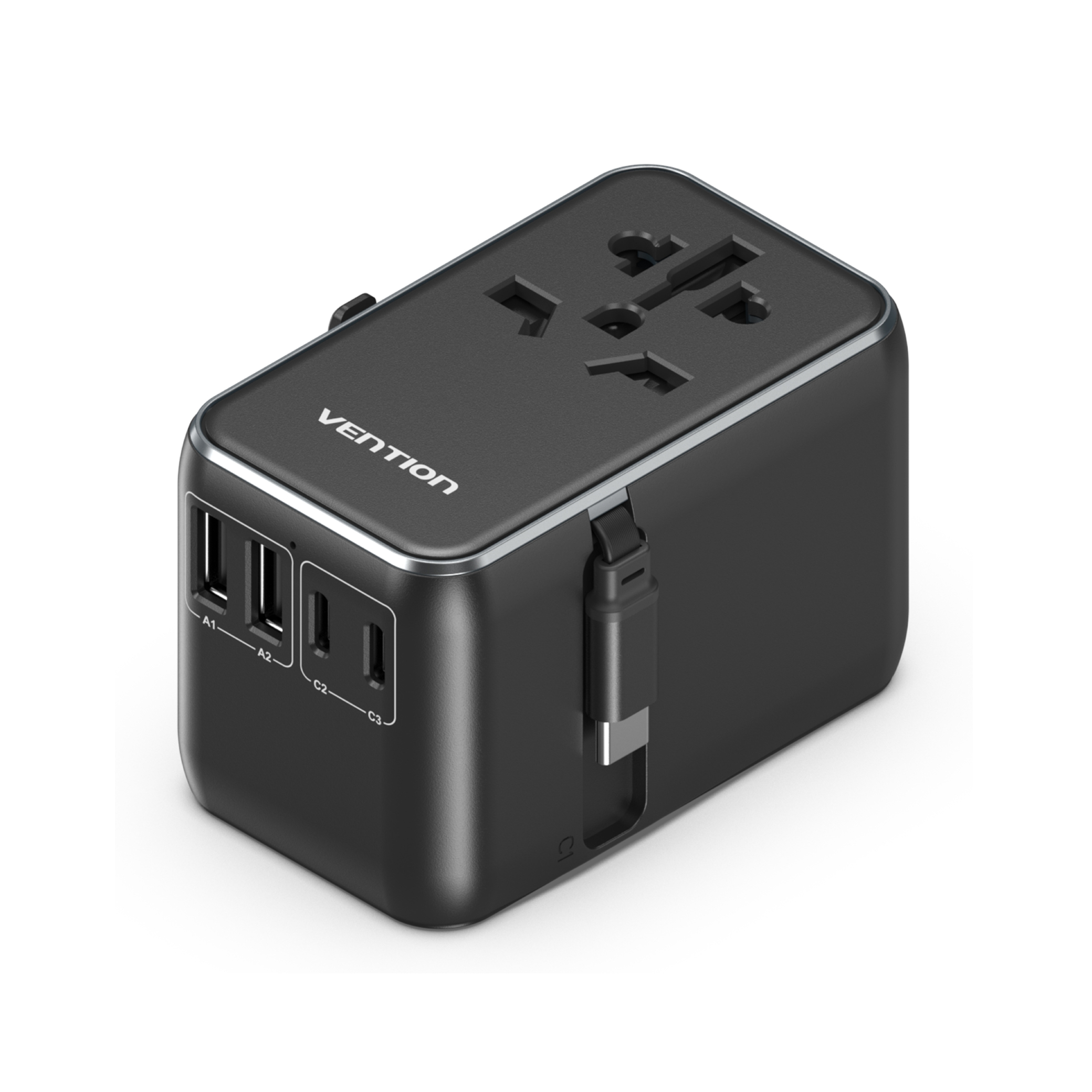 VENTION Adaptateur USB 4 Ports GaN avec Câble USB-C