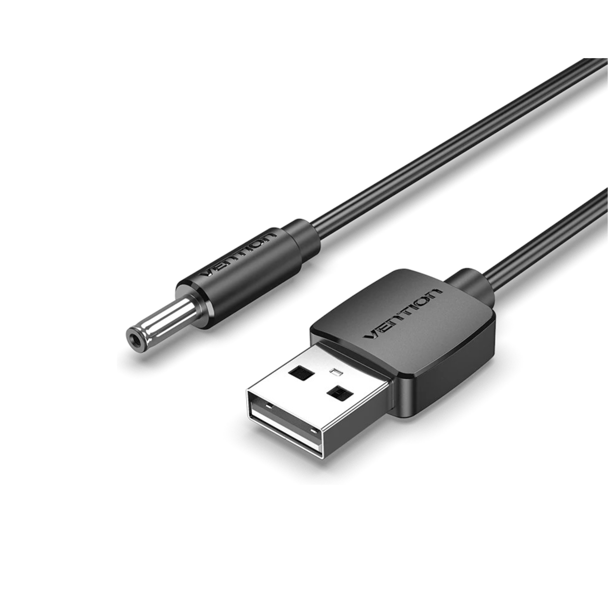 VENTION Câble d'alimentation USB-A vers Jack DC 3,5 mm Noir (0,5m)