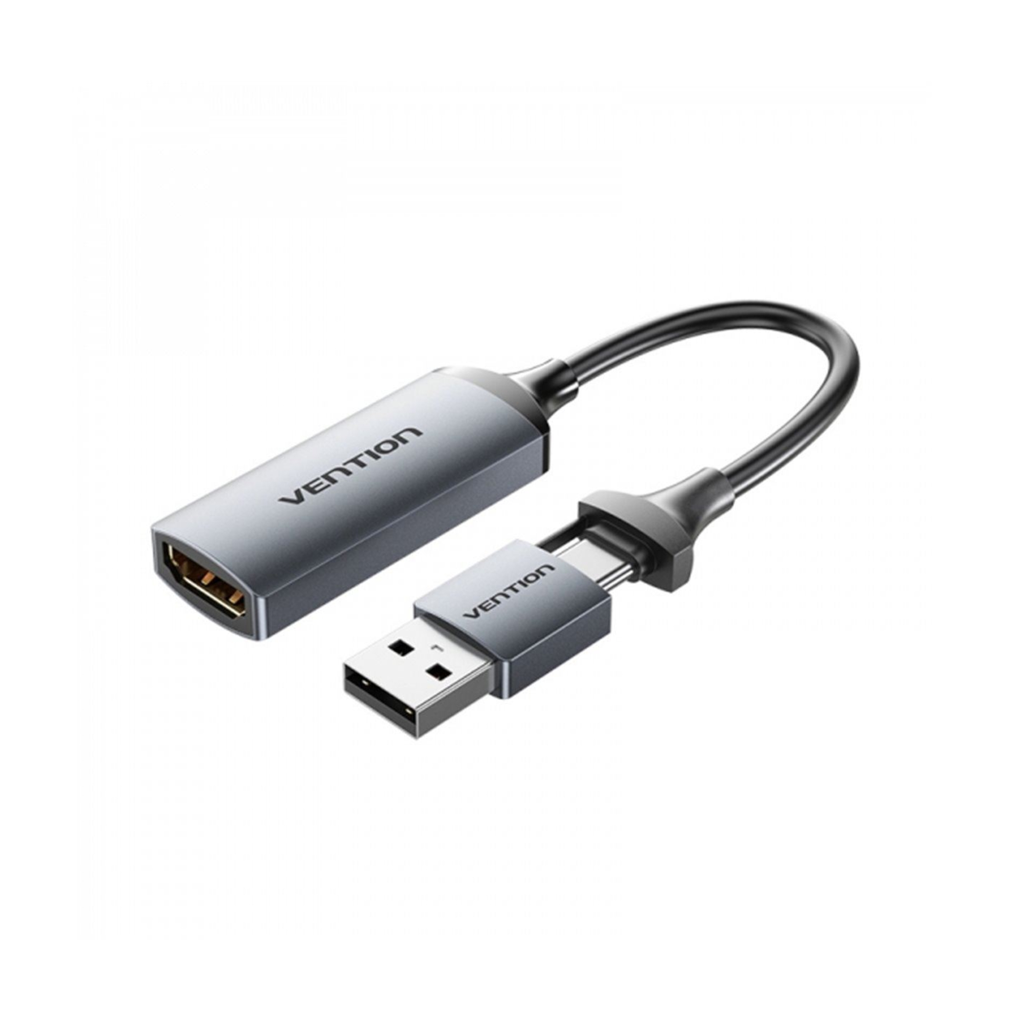 VENTION Carte de Capture Vidéo HDMI-A vers USB-C/USB-A 0,1m (Gris)