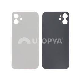 Vitre Arrière Argent iPhone 12 (Large Hole) (Sans Logo)